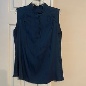 Elie Tahari teal silk blouse
